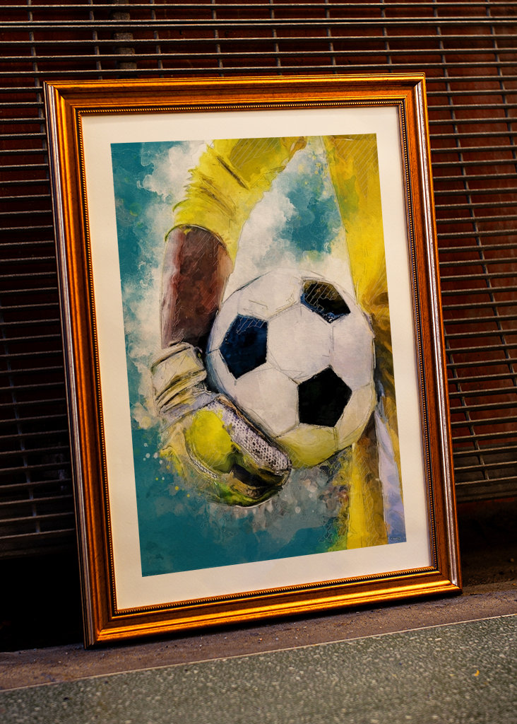 Football player goalkeeper