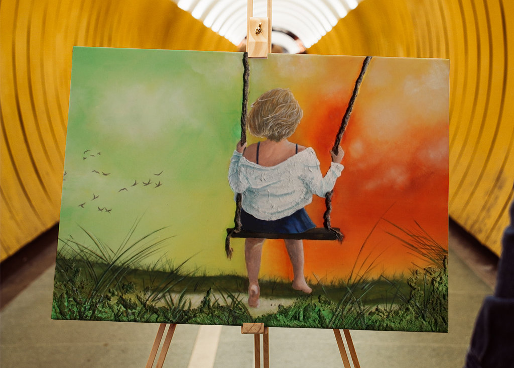 Ragazza sull'altalena