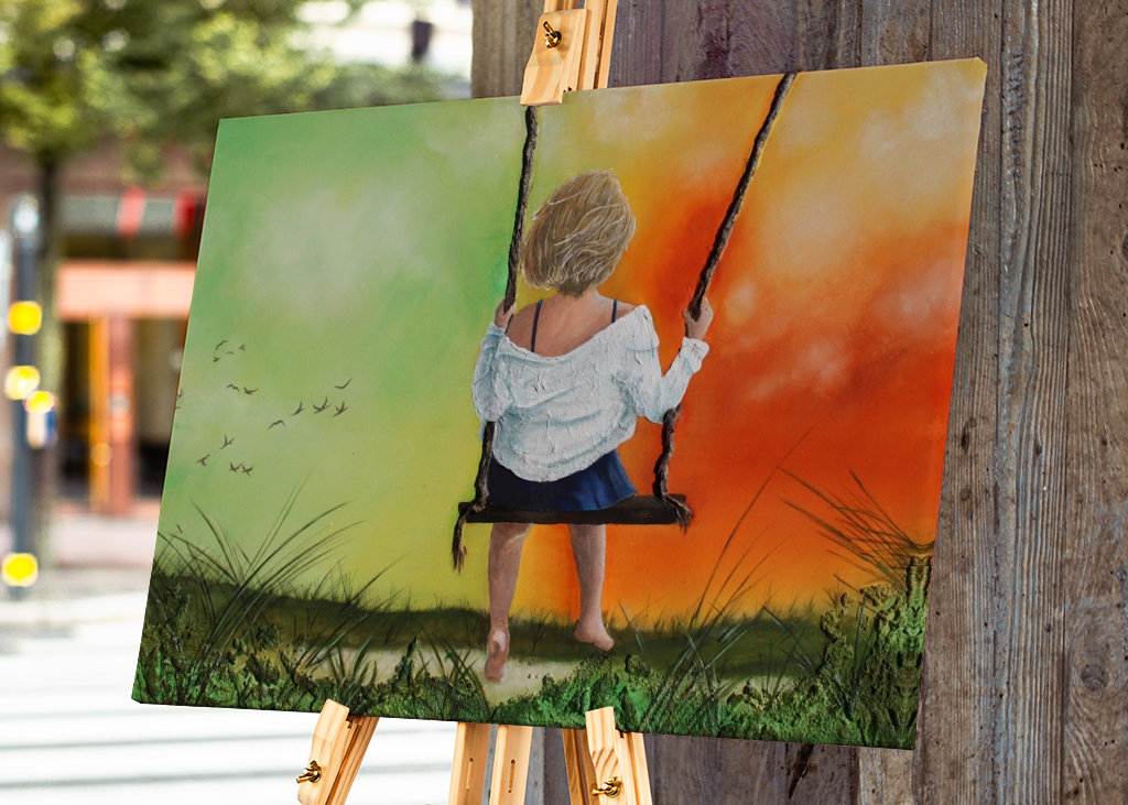 Ragazza sull'altalena