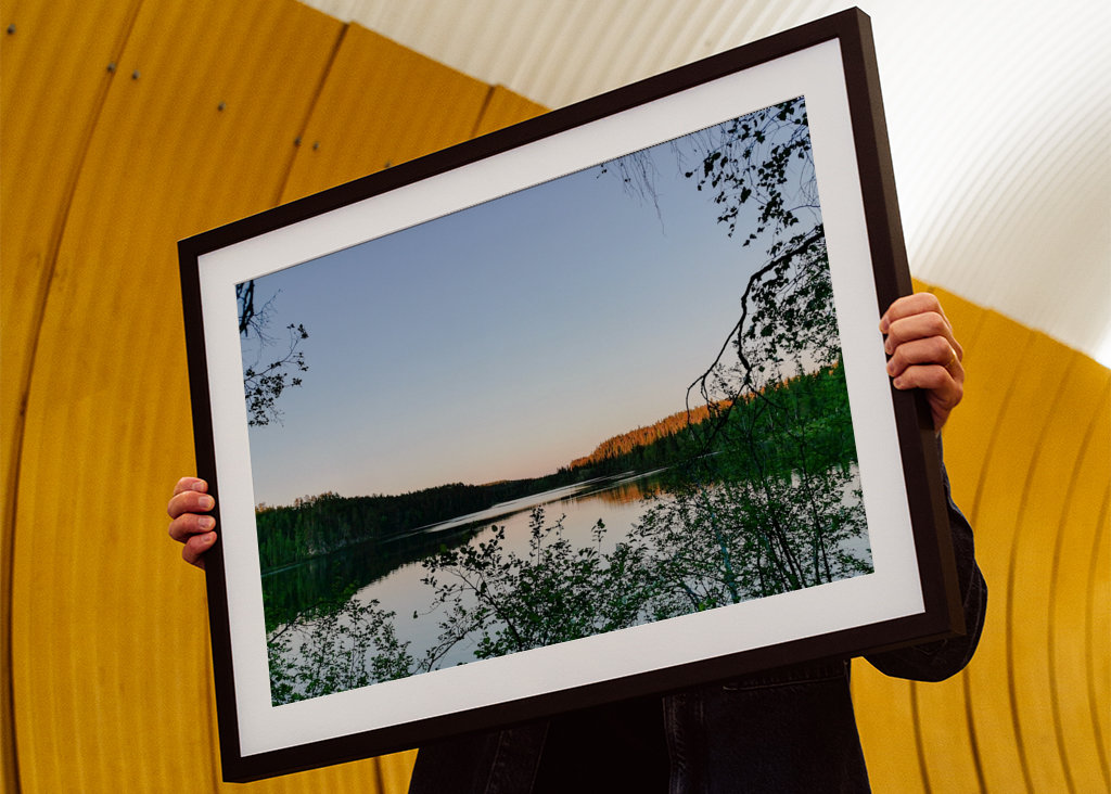 Finské jezero v létě