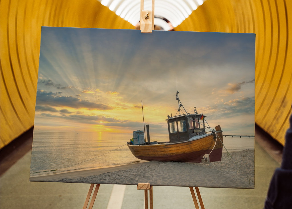 Fiskerbåd på stranden