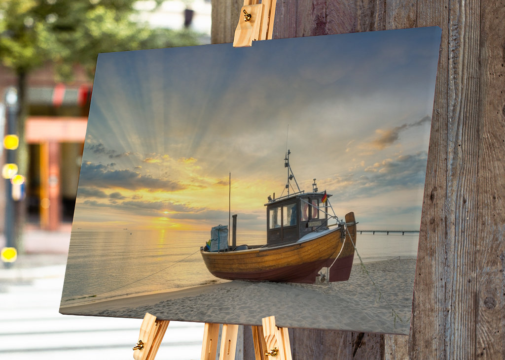 Fiskerbåd på stranden