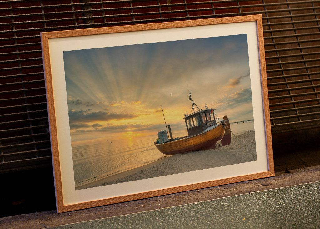 Fiskerbåd på stranden