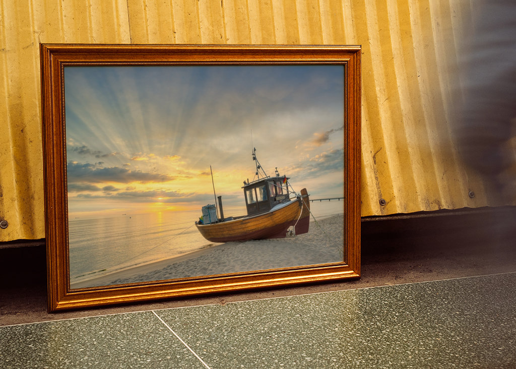 Fiskerbåd på stranden