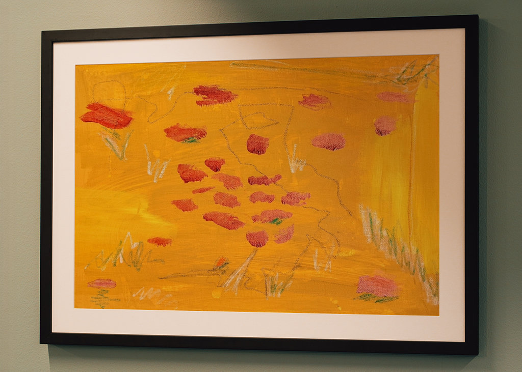 Campo di grano con semi di papavero