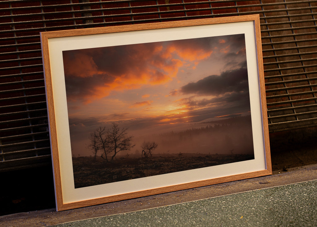 Geheimnisvoller Sonnenuntergang im Norden