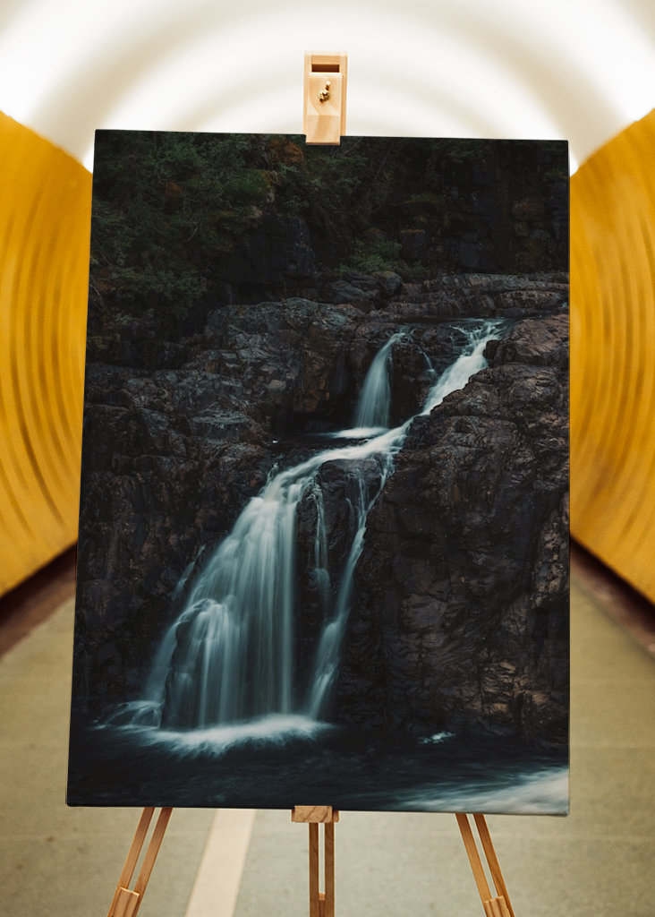 Waterfall in the dense forest