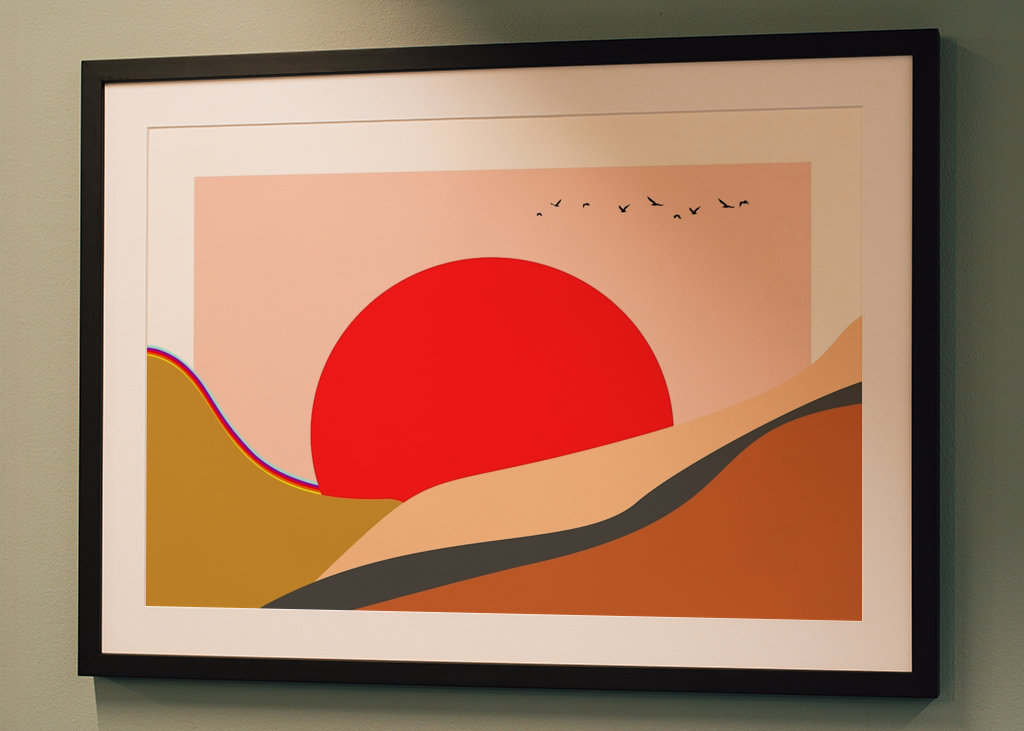 Sunset on the rainbow ridge