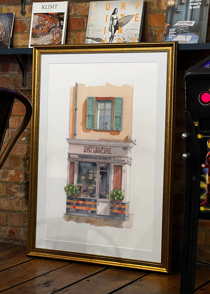 Colorful French chocolate shop