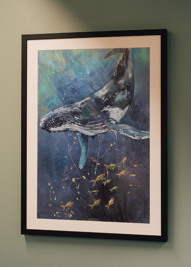 Der Wal im Sonnenlicht 