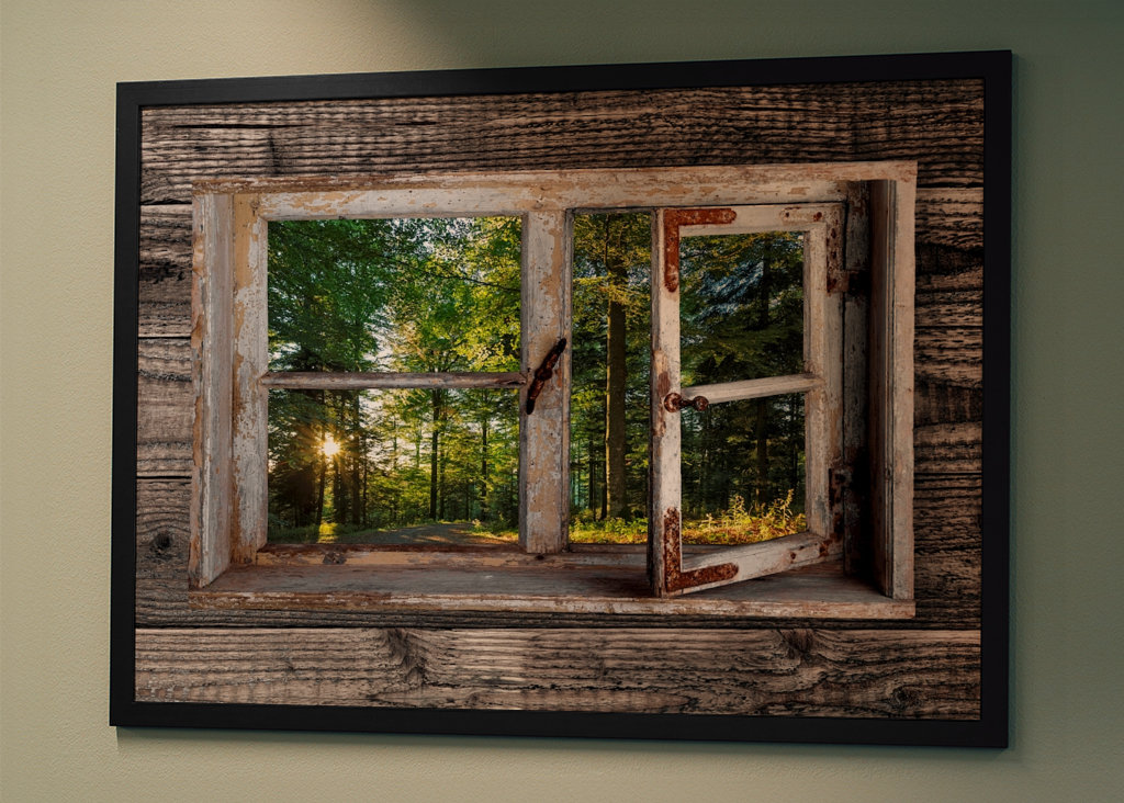 Fensterblick in den Wald