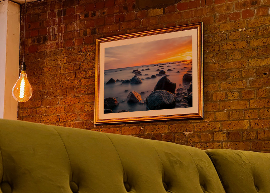 Skály při západu slunce