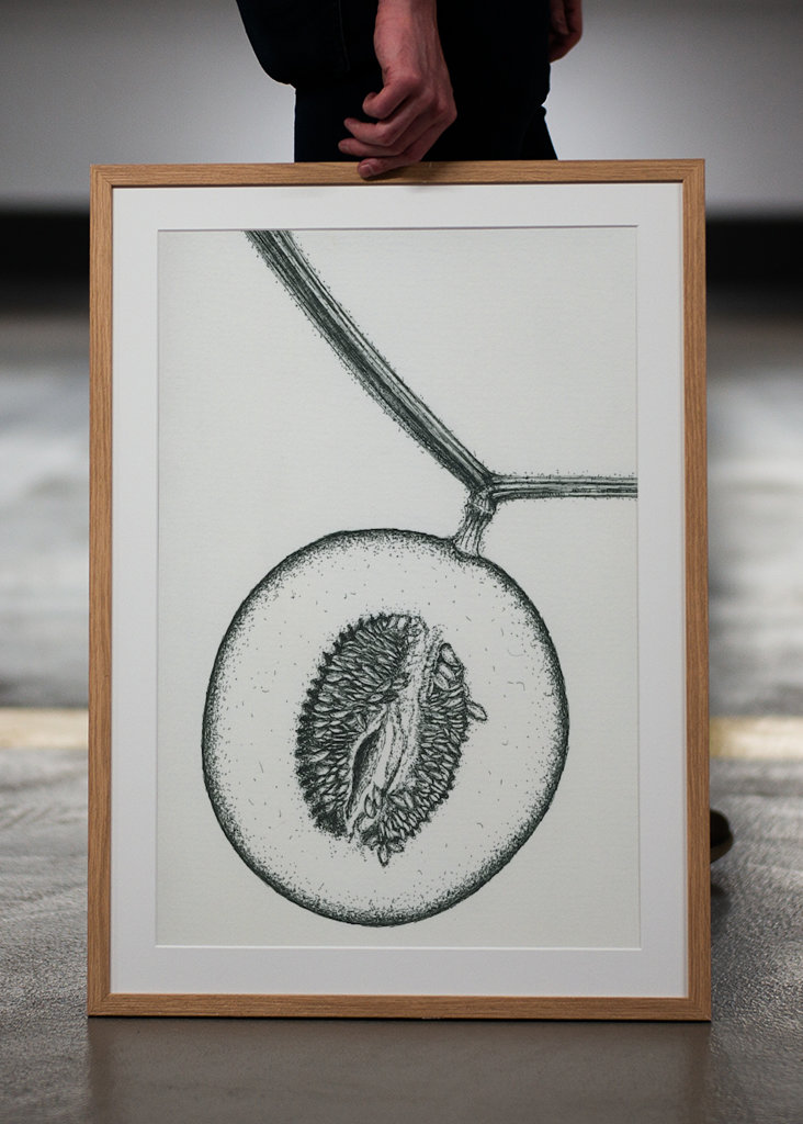 Aufgeschnittene Honigmelone