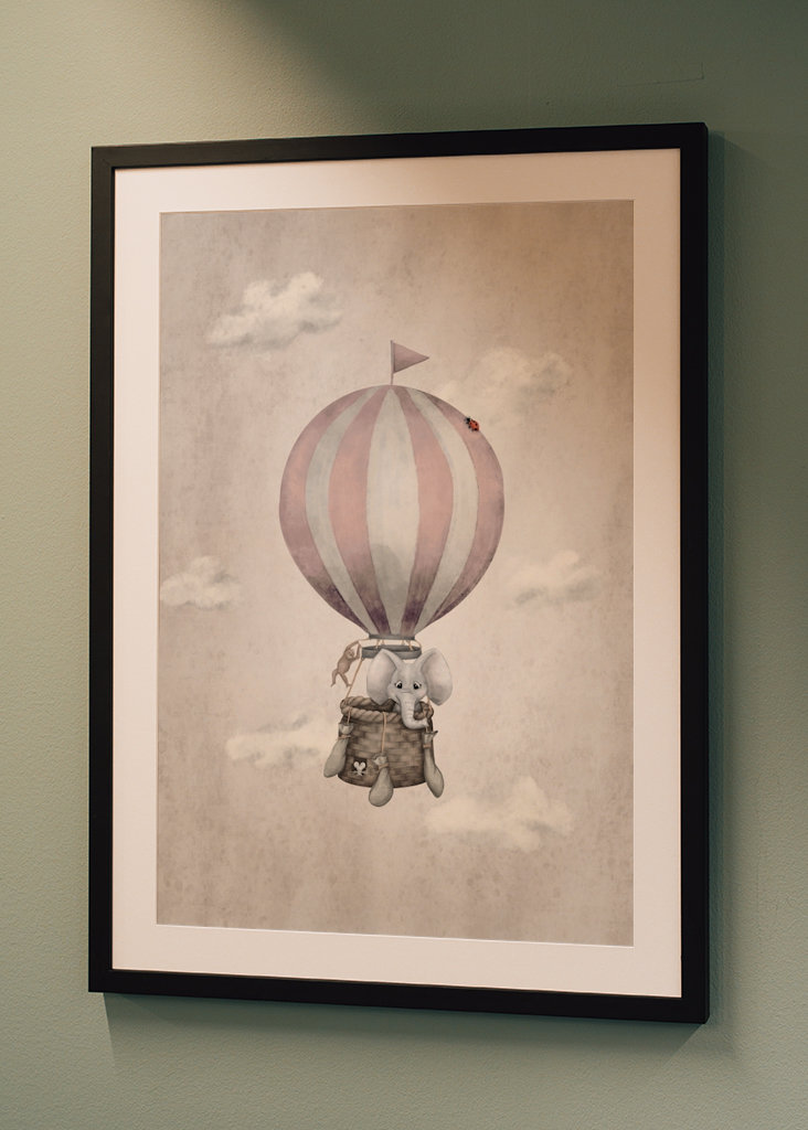 Heißluftballon Pink