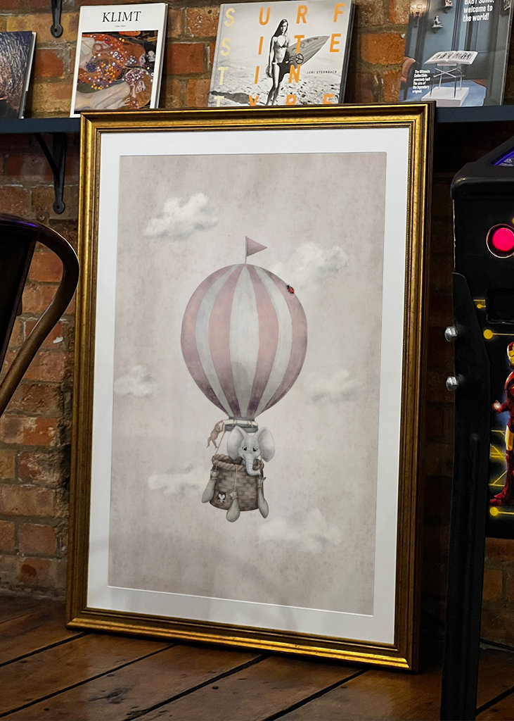 Heißluftballon Pink