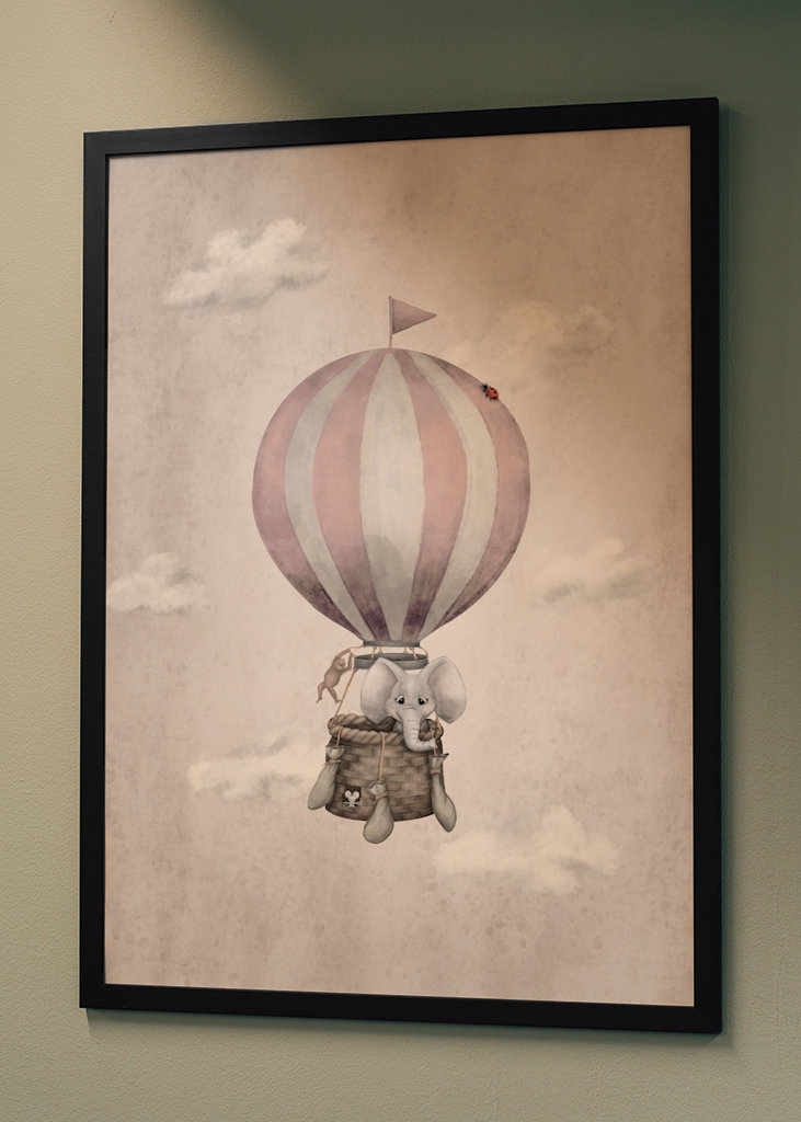 Heißluftballon Pink