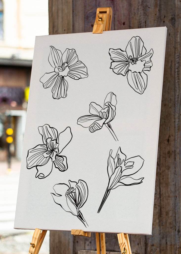 orchid - sketchbook page