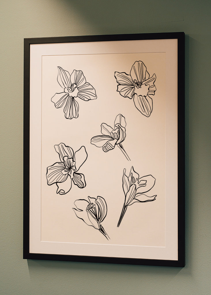 orchid - sketchbook page