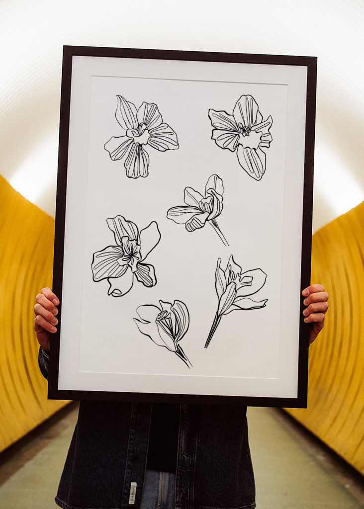 orchid - sketchbook page