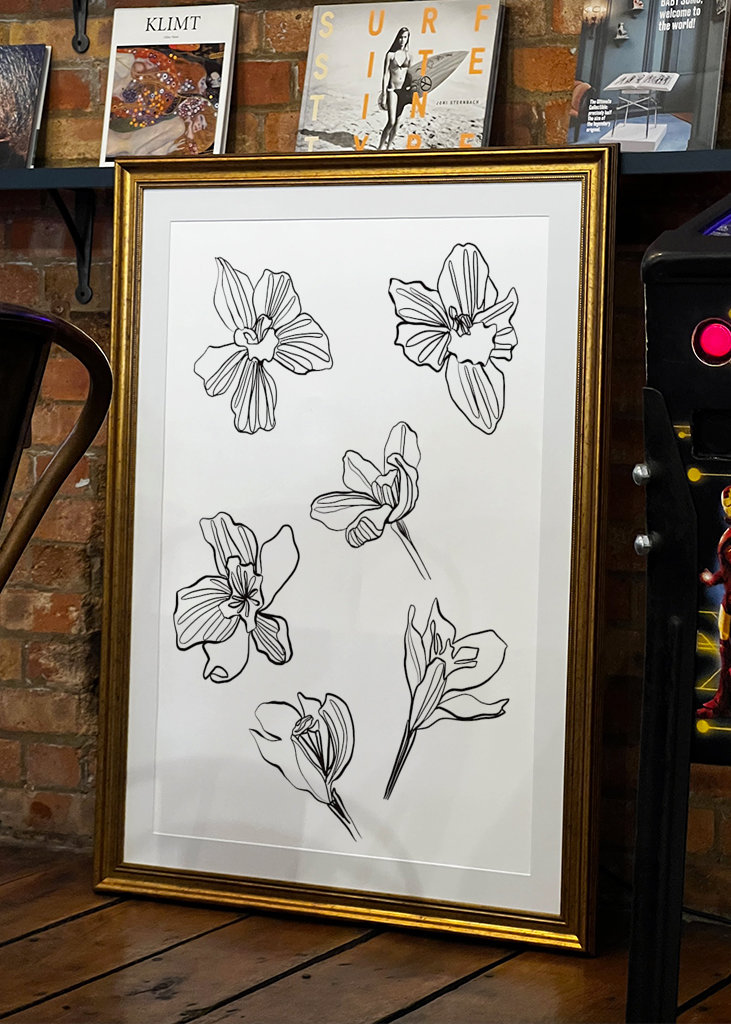 orchid - sketchbook page