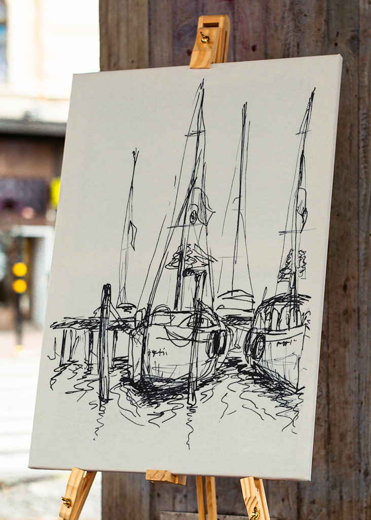 Sailing boats in the port