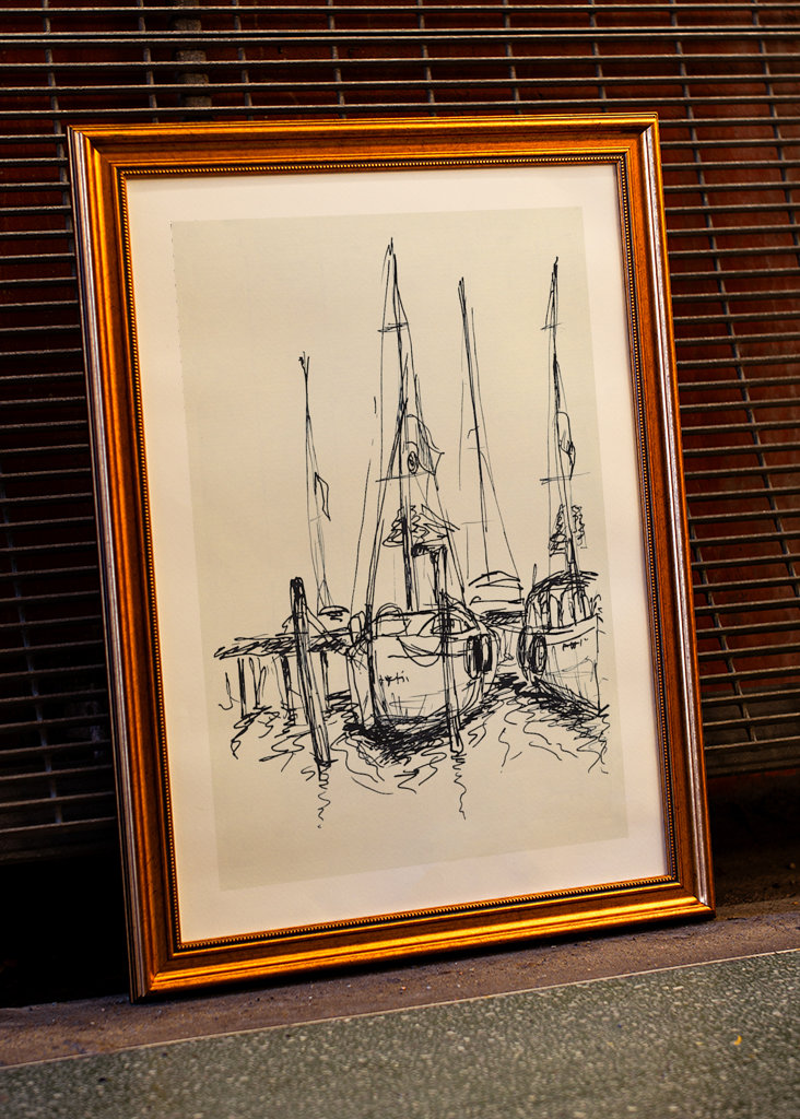 Sailing boats in the port