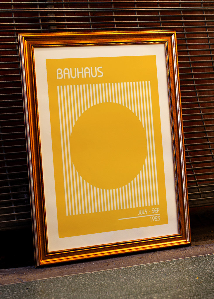 Bauhaus Yellow Poster