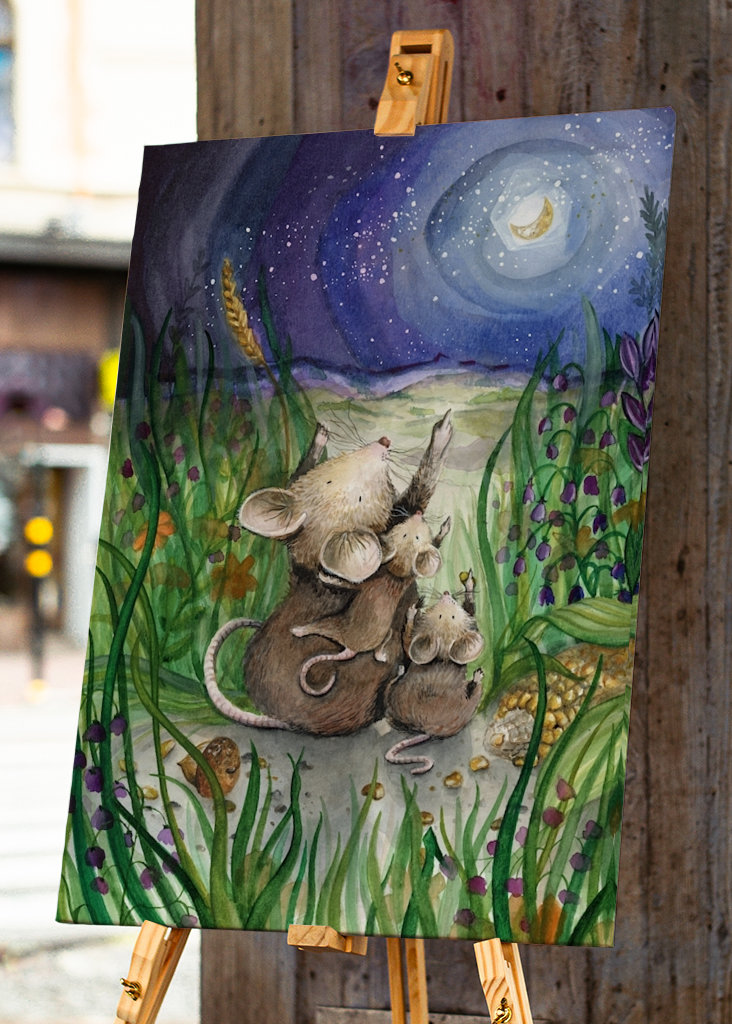 Roztomilé měsíční myši