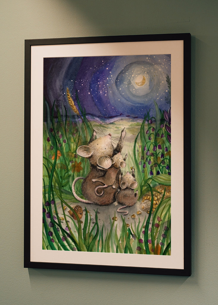 Roztomilé měsíční myši