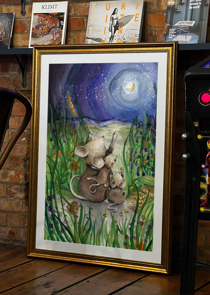 Roztomilé měsíční myši