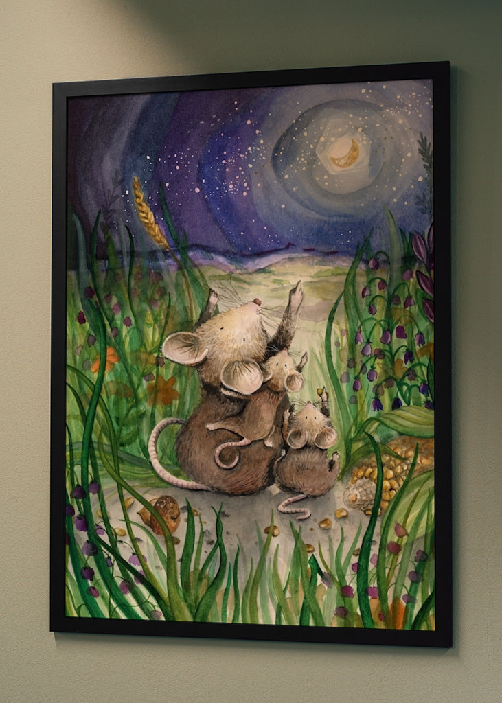 Roztomilé měsíční myši