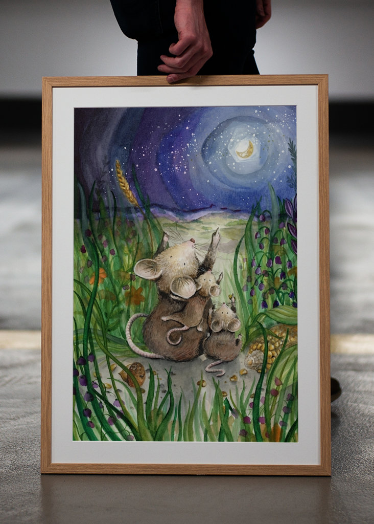 Roztomilé měsíční myši