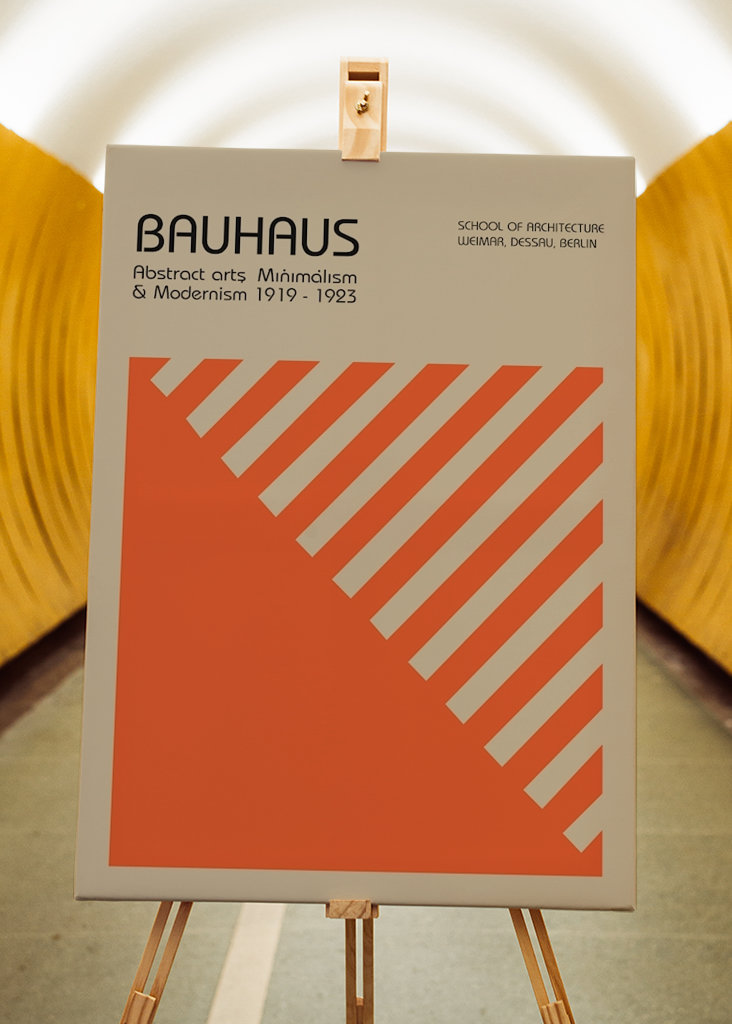 Bauhaus Orange Poster
