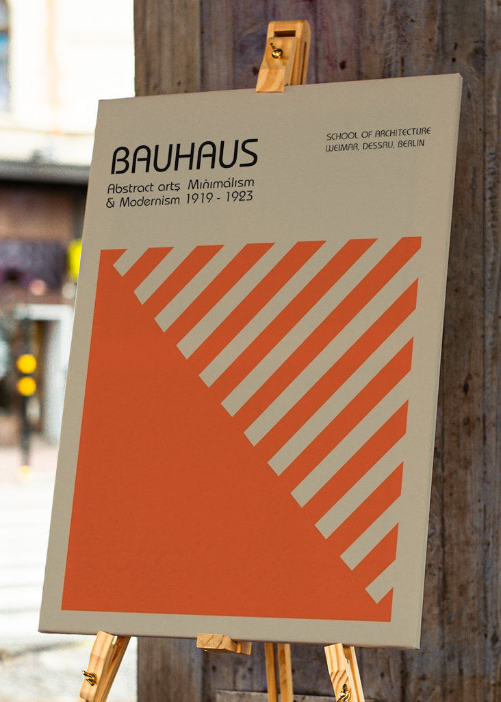 Bauhaus Orange Poster