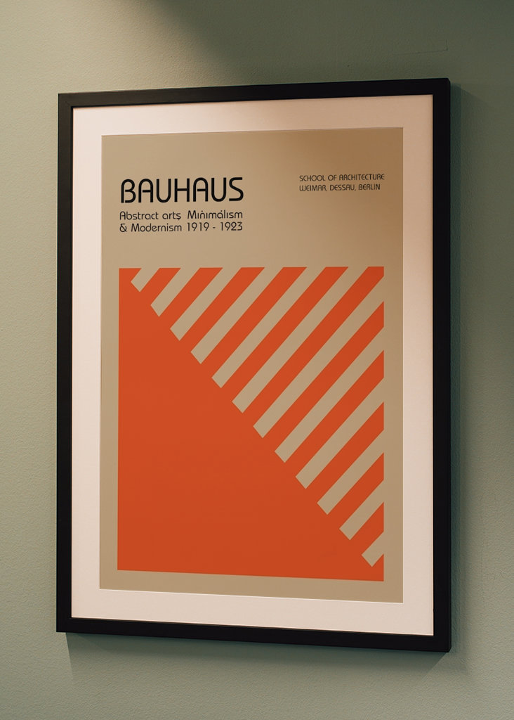 Bauhaus Orange Poster