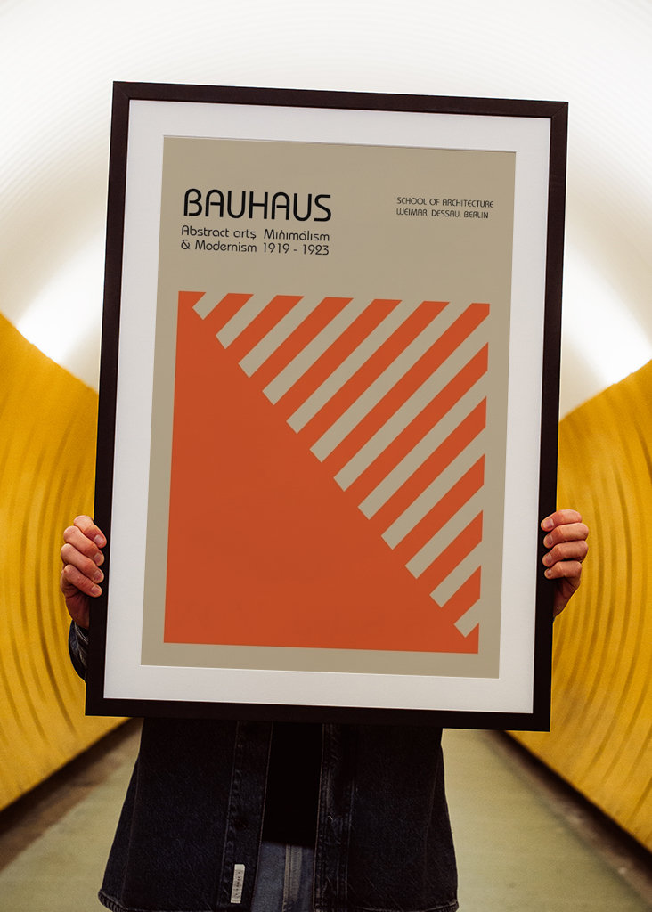 Bauhaus Orange Poster