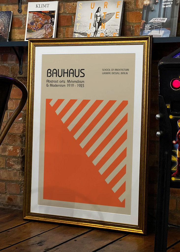 Bauhaus Orange Poster