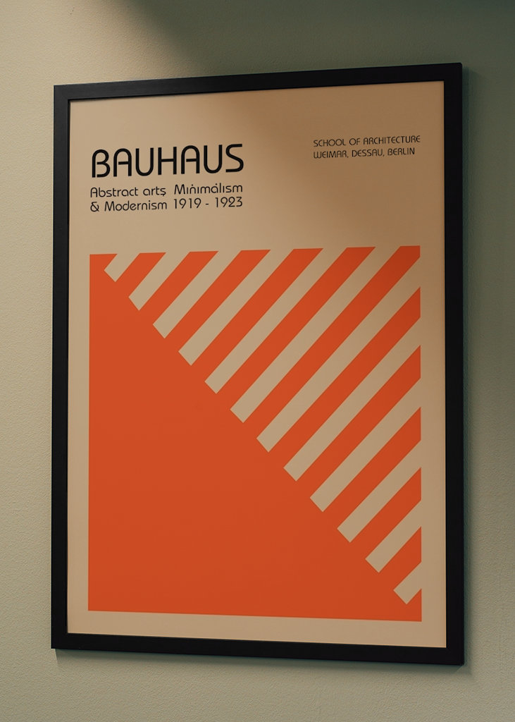 Bauhaus Orange Poster