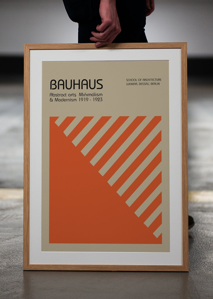 Bauhaus Orange Poster