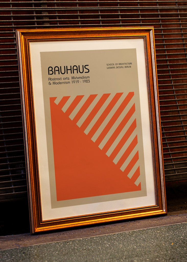 Bauhaus Orange Poster