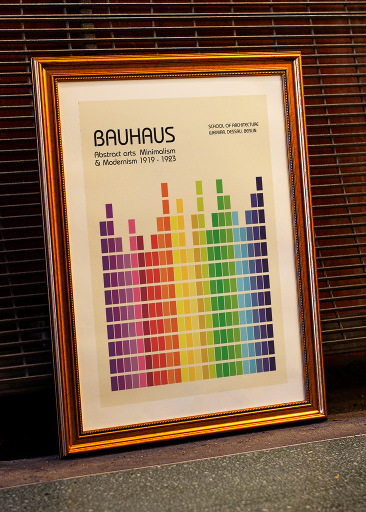 Bauhaus Regenbogen Poster