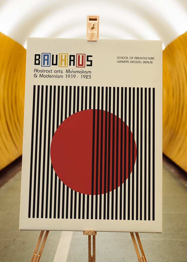 Červený plakát Bauhaus Circle