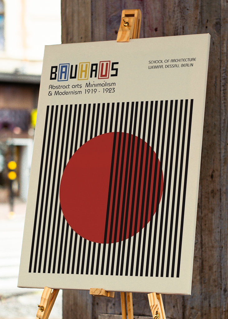 Červený plakát Bauhaus Circle