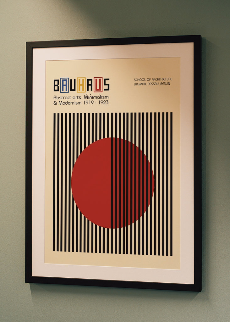 Červený plakát Bauhaus Circle