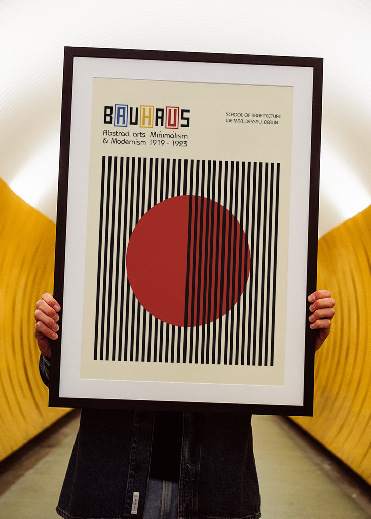 Červený plakát Bauhaus Circle