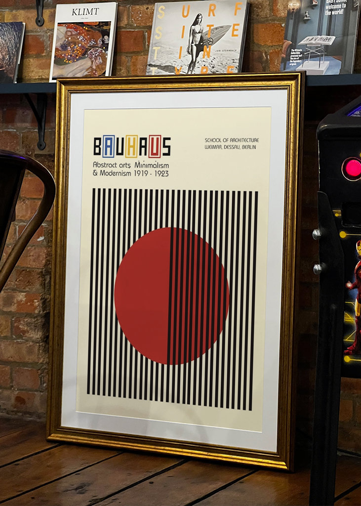 Červený plakát Bauhaus Circle