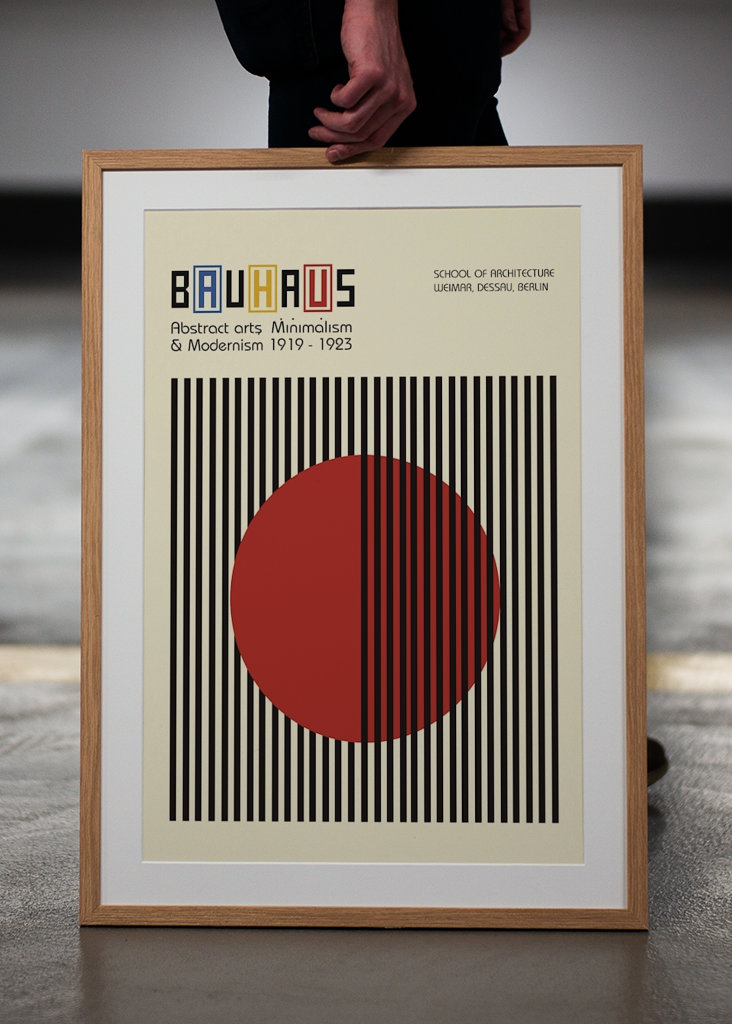 Červený plakát Bauhaus Circle