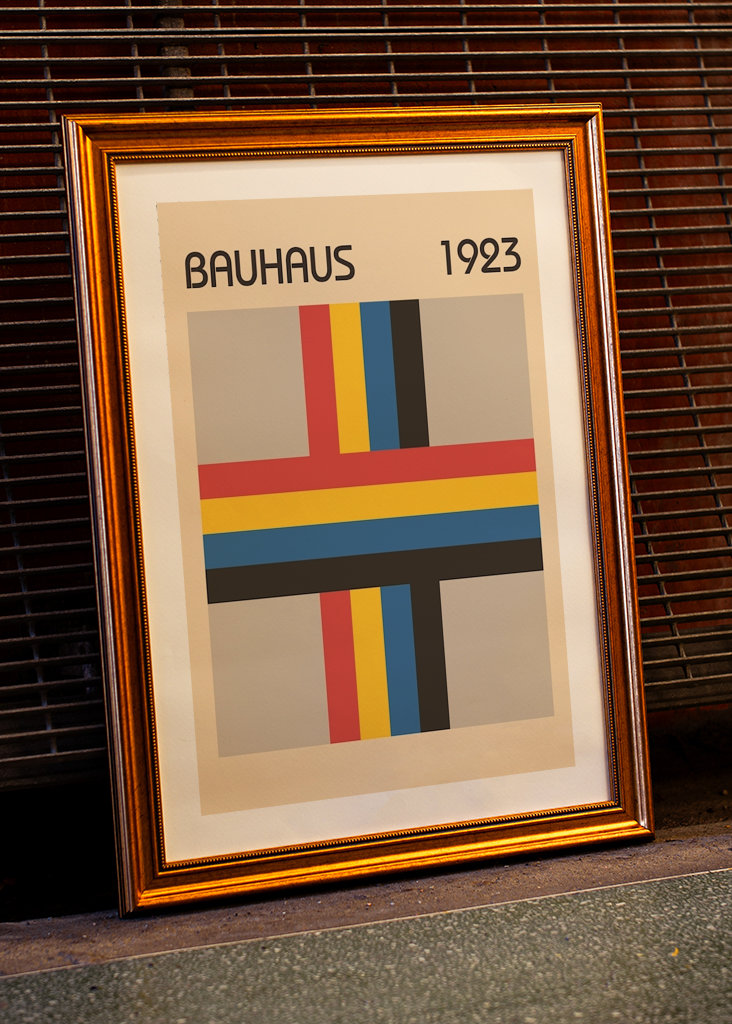 Poster arcobaleno Bauhaus