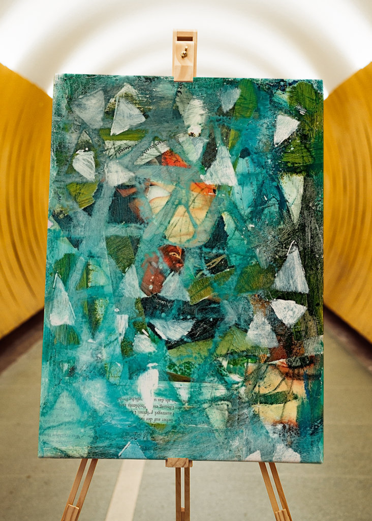 Collage akryl organisk 