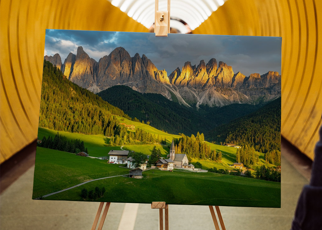 Sonnenuntergang in den Dolomit